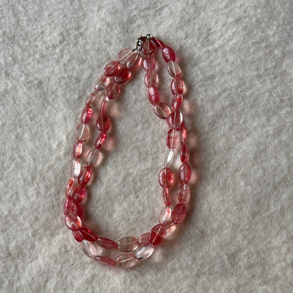 Elegant Pink Beaded Necklace